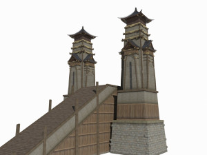 Large scale sacrificial altar in Asian ancient architecture Model 3D