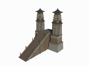 Large scale sacrificial altar in Asian ancient architecture Model 3D