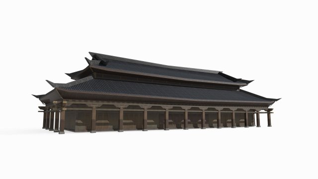 Asian Ancient Architecture Palaces Model 3D .c4d .max .obj .3ds .fbx .stl .blend 
