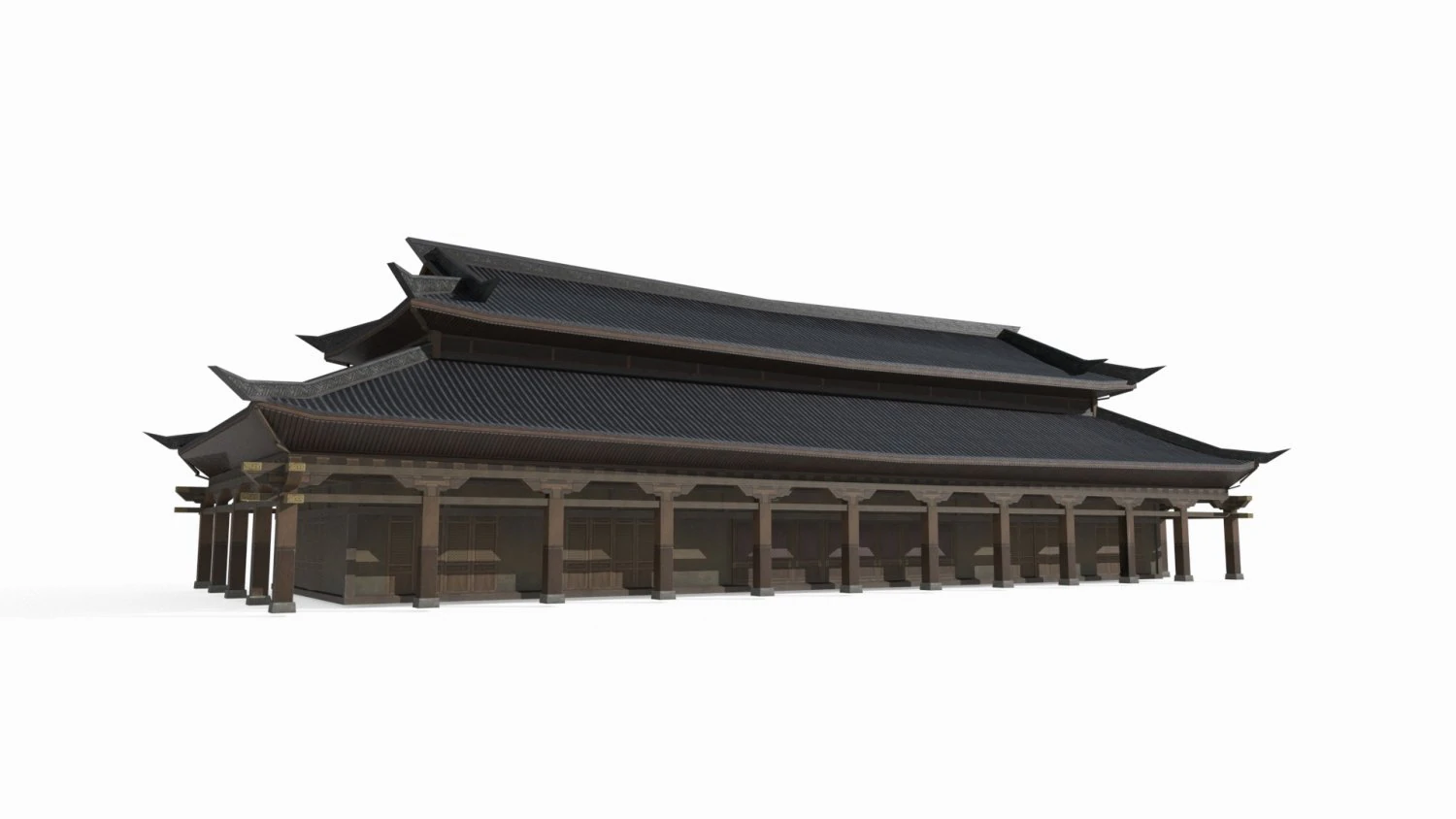 Asian Ancient Architecture Palaces 3D Model .c4d .max .obj .3ds .fbx .stl .blend