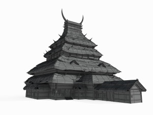 Thatched Cottage of Ancient Asian Tribes 3D 모델