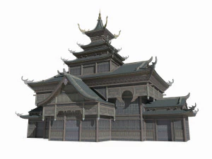 Ancient architecture and barbarian palaces in East Asia 3D Model