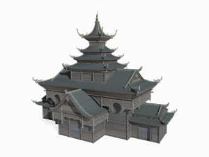 Ancient architecture and barbarian palaces in East Asia 3D-Modell