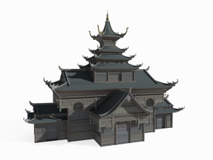 Ancient architecture and barbarian palaces in East Asia 3D-Modell