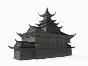 Ancient architecture and barbarian palaces in East Asia 3D-Modell
