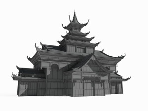 Ancient architecture and barbarian palaces in East Asia 3D-Modell