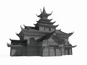 Ancient architecture and barbarian palaces in East Asia 3D Model