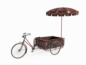 Asian human powered tricycle 3D Модель