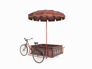 Asian human powered tricycle Model 3D