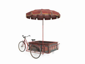 Asian human powered tricycle 3D Model
