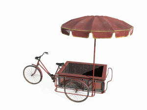 Asian human powered tricycle 3D Model