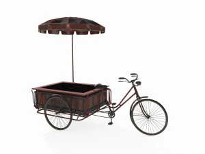 Asian human powered tricycle 3D Model