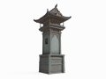 East Asian Ancient Architecture Landscape Tower 3D Модель