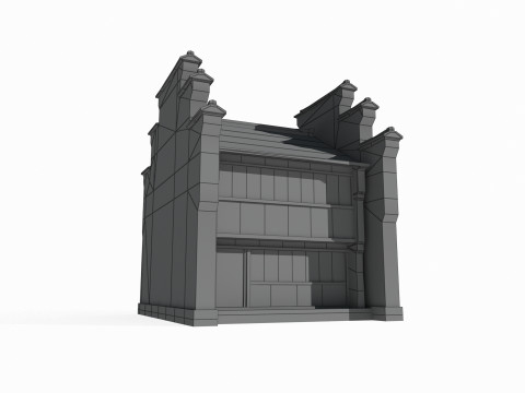 Asian ancient architecture Huizhou style houses 3D मॉडल