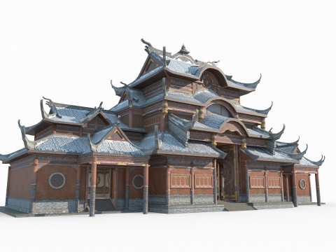 Ancient Snow Palaces in East Asia 3D Model