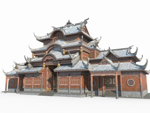 Ancient Snow Palaces in East Asia 3D Model