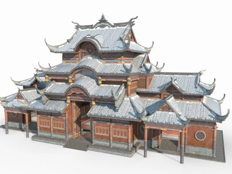 Ancient Snow Palaces in East Asia 3D Model