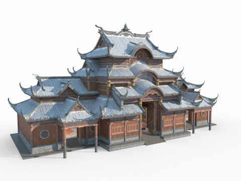Ancient Snow Palaces in East Asia 3D Model