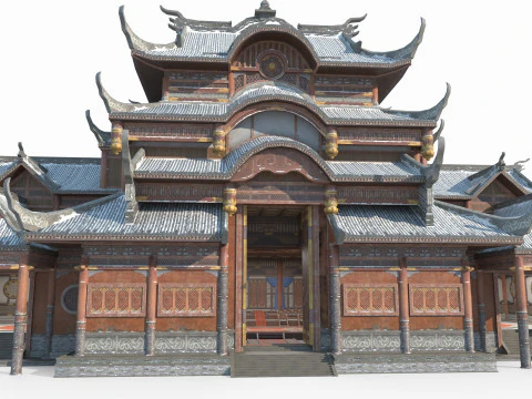 Ancient Snow Palaces in East Asia 3D Model