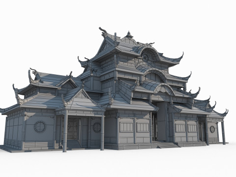 Ancient Snow Palaces in East Asia 3D Model