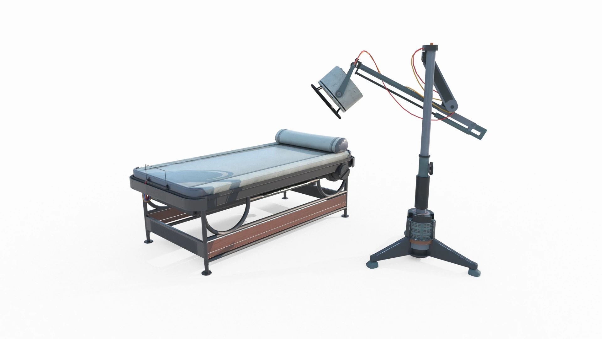 Future Science Fiction Surgical Bed 3D Model .c4d .max .obj .3ds .fbx .stl .blend 