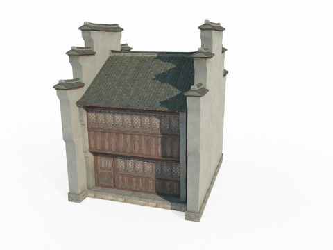 Asian Ancient Architecture Southern Houses 3D Model