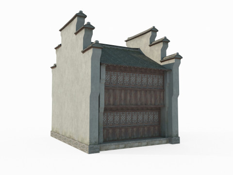 Asian Ancient Architecture Southern Houses 3D 모델