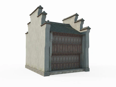 Asian Ancient Architecture Southern Houses 3D Model