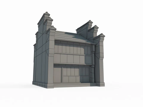 Asian Ancient Architecture Southern Houses 3D Model