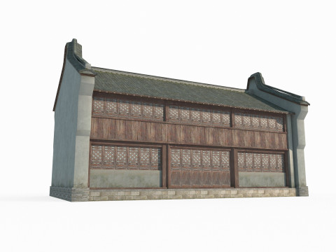 Eastern ancient architecture and southern civilian houses 3D Model