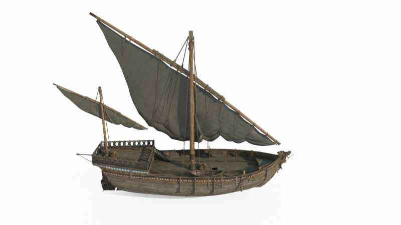 Ancient vehicle sailboat Modèle 3D .c4d .max .obj .3ds .fbx .stl .blend 