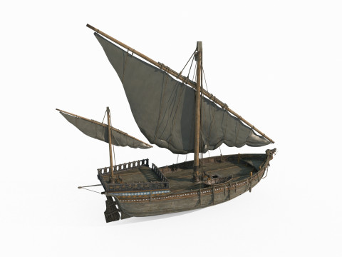 Ancient vehicle sailboat Modèle 3D