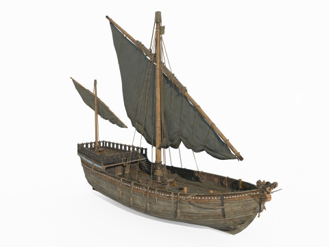 Ancient vehicle sailboat Modèle 3D