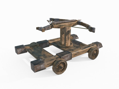 Ancient Asian crossbow cart 3D मॉडल