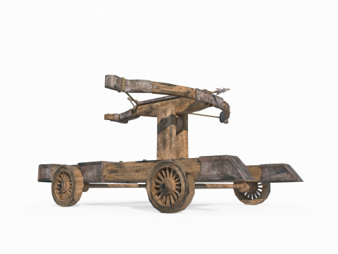 Ancient Asian crossbow cart 3D-Modell