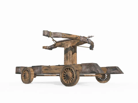 Ancient Asian crossbow cart 3D Model