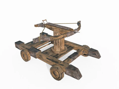 Ancient Asian crossbow cart 3D Model