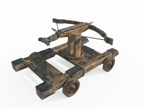 Ancient Asian crossbow cart 3D Model