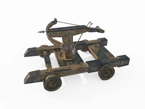 Ancient Asian crossbow cart 3D Model