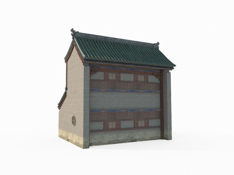 Asian Ancient Architecture Snack Shop Model 3D