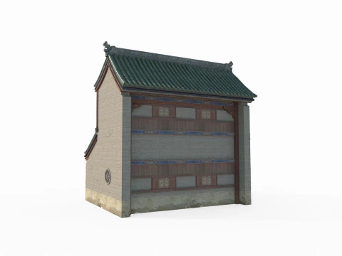 Asian Ancient Architecture Snack Shop 3D Model