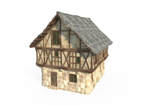 Medieval City House Shop 3D Model