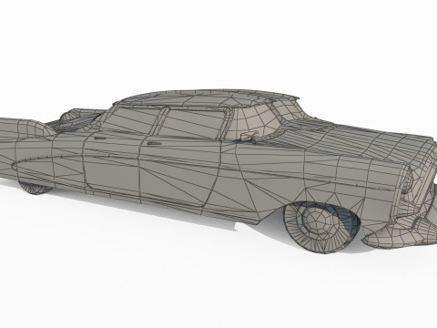 Future sci-fi retro sedan 3D मॉडल