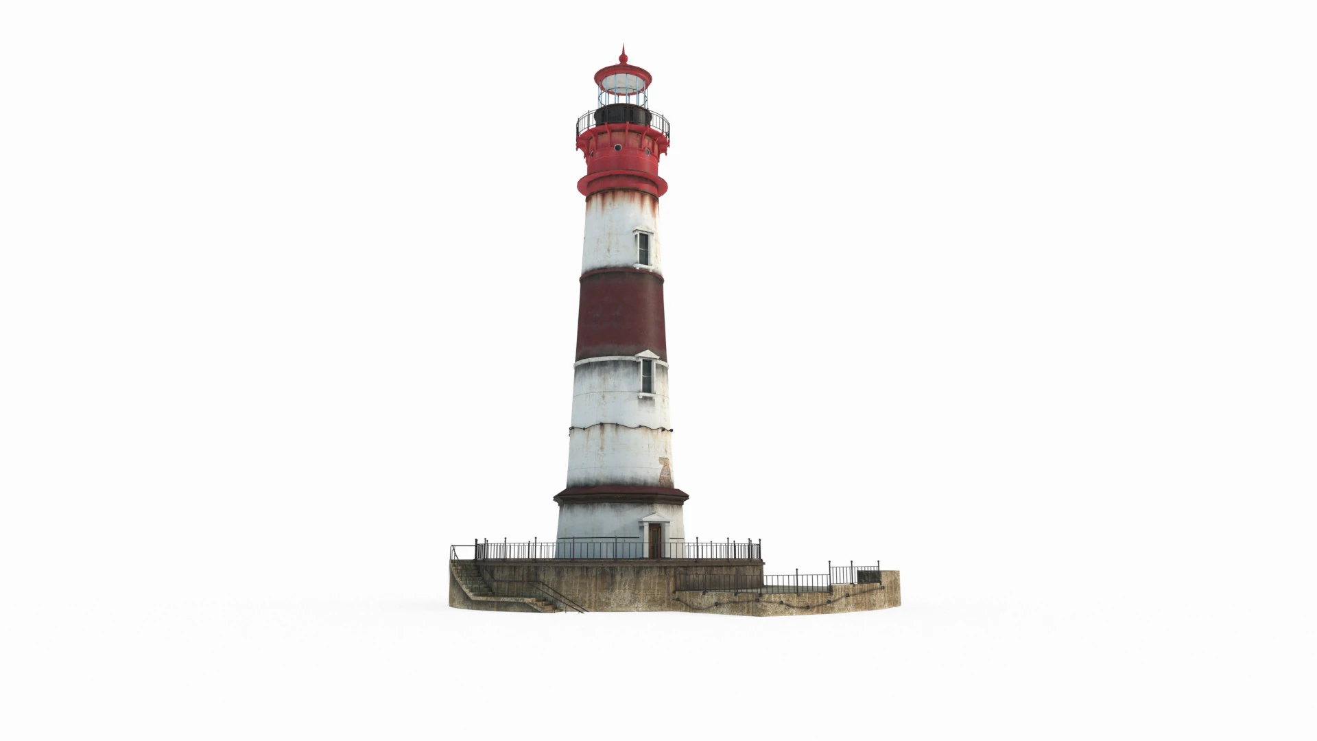 Modern architectural lighthouse 3D Model .c4d .max .obj .3ds .fbx .stl .blend 
