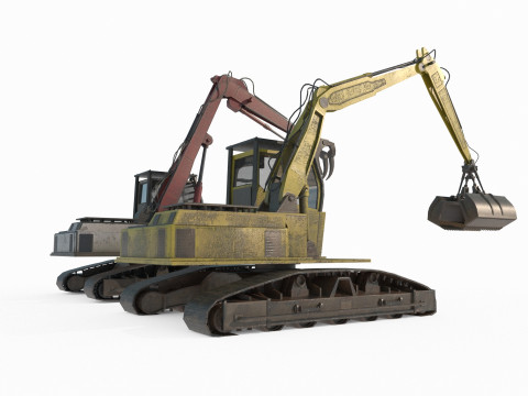 Construction machinery excavator Modelo 3D