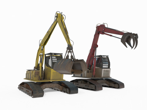 Construction machinery excavator 3D Model