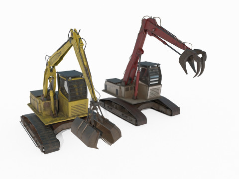 Construction machinery excavator 3D Model