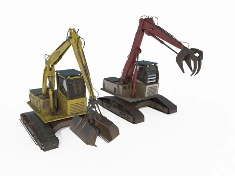 Construction machinery excavator 3D Model