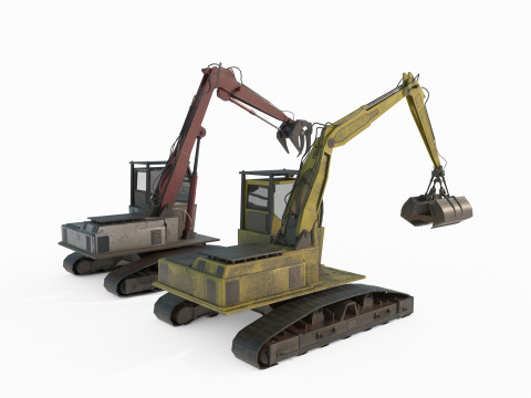 Construction machinery excavator 3D Model