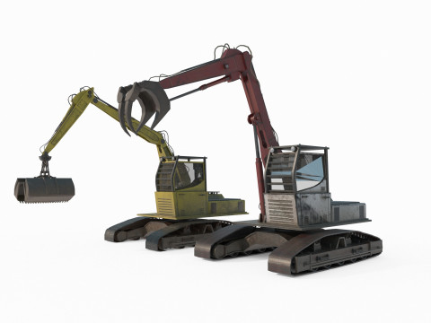 Construction machinery excavator 3D Model